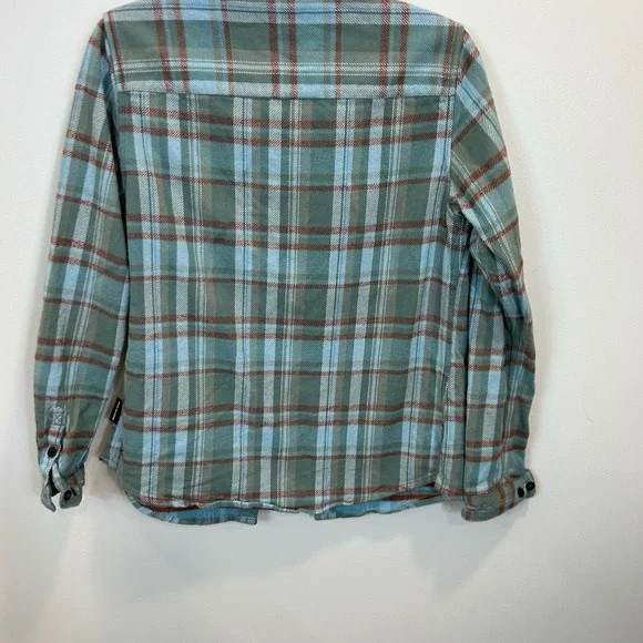 Cotopaxi Mero Flannel Shirt Womens Blue Plaid Organic Cotton Heavyweight Small - Picture 10 of 10